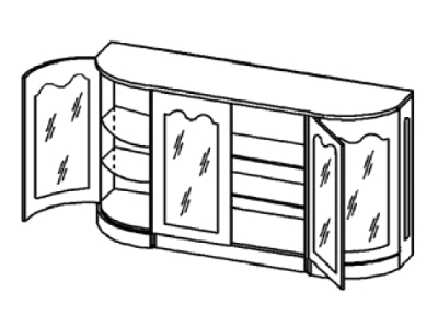 Комод для гостиной №8 Цнинский-3 (1734х995х458) фото 3